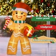 thumbnail image 2 of PUPWER 8FT Christmas Inflatable Gingerbread Man Decorations, Blow Up Yard Decoration with Built-in LED Lights Xmas Party Indoor Outdoor Decor for Lawn Garden, 2 of 6