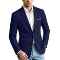 thumbnail image 6 of Ahabrexf Men's Blazer Jacket, 2 Button Solid Color Notch Lapel 100% Polyester Sport Coat with Chest Pocket for Wedding Party Daily Business Casual Summer Wear, 6 of 9