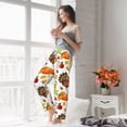 thumbnail image 5 of Salouo Thanksgiving Turkey Print Women's Pajama Pants Casual Loose Sweatpants PJs Flowy Pants Drawstring Palazzo for Women Wide Leg Pants Lounge Pajama -Small, 5 of 8