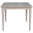 thumbnail image 4 of 36" Square Dining Table with 2 X-Back Side Chairs - Washed Gray Taupe - 3 Piece Set, 4 of 6