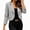 Gray, variant on Women Cropped Blazer Casual Business Work Slim Fit Lapel 3/4 Sleeve Jacket Solid Business Work Party Club Night Out Fitted Blazer Khaki S