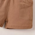 thumbnail image 6 of GXWEA Toddler Outfits Toddler Boy Clothes 3T Toddler Boy Clothes Kids Summer Outfits Shirt Short Sets 4-5 Years Brown, 6 of 8