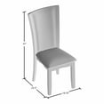 thumbnail image 5 of Furniture of America Melany Leatherette Dining Side Chairs - Dark Cherry - Set of 2, 5 of 7