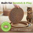 thumbnail image 2 of Catify Cat Scratcher, Fun Interactive Scratchers, Posts, Poles, Claw Safe, Furniture Saver Indoor Play Support Natural Cat Behaviors Heavy Duty - 5 Pack Round, 10 x 10", 2 of 8