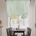 thumbnail image 3 of Sage Green Ombre Tie Up Curtains 45 Inches Long, Kitchen Window Curtains Over Sink, Farmhouse Stripes Modern Abstract Art Small Window Curtains Shade Balloon Curtains Valances for Bedroom 34"x45", 3 of 8
