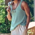 thumbnail image 3 of Bainana Mens Knit Tank Tops Thin Sleeveless Workout Muscle Shirts Summer Gym Bodybuilding Tshirts Light Blue Size Xxxl, 3 of 3