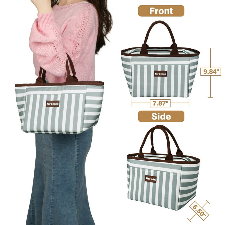 Insulated Lunch Bag Women Girls. Reusable Cute Tote Lunch Box For Kids &  Adult. Leakproof Cooler Lunch Bags
