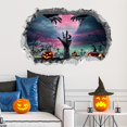 thumbnail image 3 of , pegatinas de pared 3D de Halloween, mano fantasma de terror, cementerio, calabazas, murciélagos, calcomanías de pared espeluznantes, 3 of 5