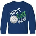 thumbnail image 3 of Inktastic Papa's Golf Buddy with Golf Ball Long Sleeve Youth T-Shirt, 3 of 5