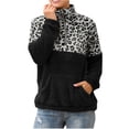thumbnail image 1 of Blusa de sudadera con cremallera de manga larga suelta de moda informal con estampado de leopardo para mujer Fridja  fhghd4839, 1 of 5