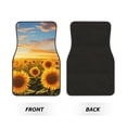 thumbnail image 2 of Kdxio Beautiful Golden Sunflower Field Print Car Floor Mats Universal SUV Front Rear Floor Foot Mats 4-Piece Full Set with Non-Slip Rubber Backing Car Accessories for Most Cars, 2 of 7