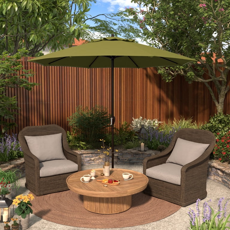 kiwi patio umbrella 7.5' MARKET UMBRELLA, open feature separate within the frame 9 ft Market Umbrellas