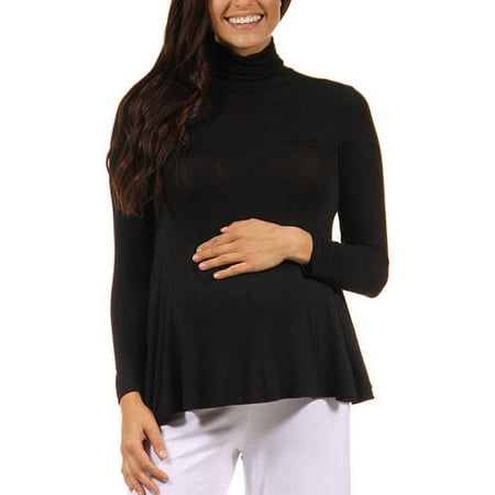 24/7 Comfort Apparel Women's Turtleneck Maternity Sweater