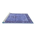 thumbnail image 2 of Ahgly Company Machine Washable Indoor Round Persian Blue Traditional Area Rugs, 3' Round, 2 of 4