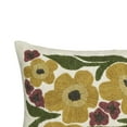 thumbnail image 4 of Blossom Embroidered Daisy Wool 24" x 16" Accent Cushion, 4 of 4