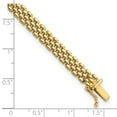 thumbnail image 4 of Auriga Fine Jewelry 14K Yellow Gold 6mm Panther Link Bracelet 7.5 inch for Women, 4 of 5