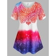 thumbnail image 1 of Tallas TRIPAL TRIBAL TRIBAL 3D GALAXY T SHIRT Rosegal Camisetas tallas grandes, 1 of 5
