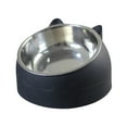 thumbnail image 2 of Pet Feeder 15 degree Raised Food Feeder Anti Slip Neck Protective Bowl Cat Dog Bowl Black, 2 of 8