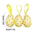 thumbnail image 3 of Twfbrm 3 Pcs Easter Eggs Ornaments, Easter Decorations 2 inch Floral Plastic Easter Hanging Egg with Ropes, Easter Basket Stuffers Handmade Farmhouse Decorative Eggs Baubles for Tree Party Home, 3 of 6