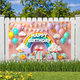 thumbnail image 7 of Yatrandify Colorful Design Birthday Banner Rainbow Theme Polyester Material Celebration Backdrop for Birthday Party Kids Event Indoor Decoration, 7 of 7