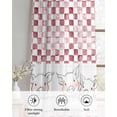 thumbnail image 6 of Red Plaid Farmhouse Sheer Curtains 54 Inch Length 2 Panels Set for Living Room/Bedroom, Watercolor Cute Country Pigs Checkered Kitchen Curtains Grommet Semi-Sheer Curtains Window Treatments 42"x54"x2, 6 of 7