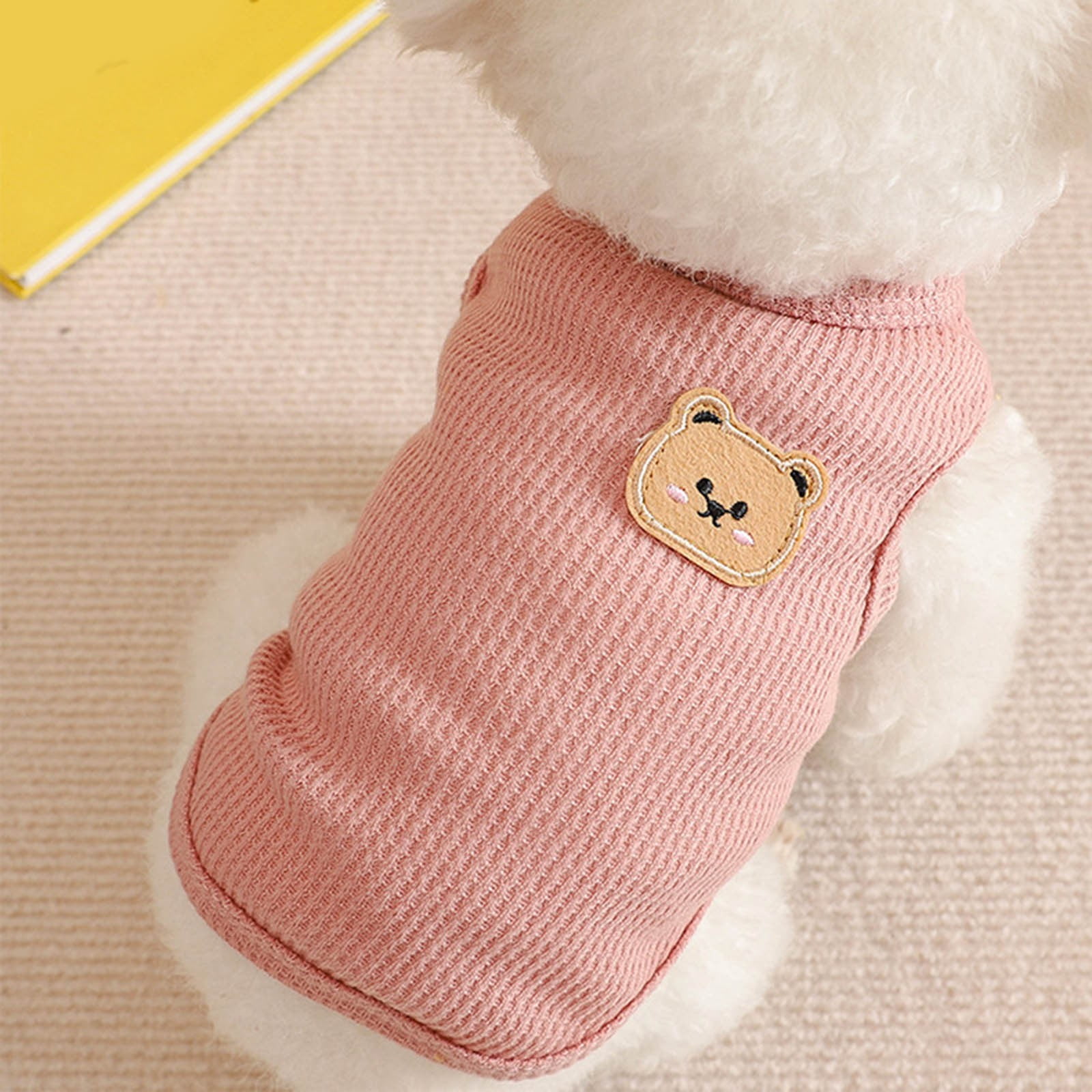 Pet Solid Pullover Sweater Soft Warm Apparel for Small Dogs Autumn Winter Wear