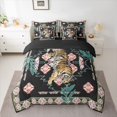 thumbnail image 2 of jejeloiu Wild Tiger Animal 7-Piece Twin Bedding Sets,Retro Batik Artwork Bedding Comforter Set For Men Women Reversible, 2 of 8