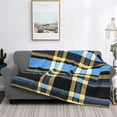 thumbnail image 5 of Horizontal Flannel Blanket Is Light Warm Soft Anti-Pilling Anti-Wrinkle Anti-Allergy And No Hair Loss For Bed And Sofa Camping Travel Cornflowerblue Buffalo Plaid Check Tartan Scotland_4, 5 of 8