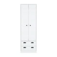 thumbnail image 2 of Cterwk Clothes Stoarage Cabinet with 2 Drawers for Bedroom, White, 2 of 7