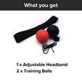 thumbnail image 4 of Juego de pelotas de entrenamiento de velocidad Reflexion - 2 pelotas (20g/80g), cinta ajustable para la cabeza, para la coordinación mano-ojo, entrenamiento de adultos/niños, 4 of 8