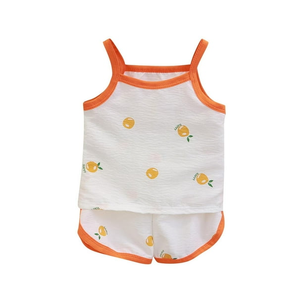 Odeerbi 0-10 Años Niño Niña Conjunto de Verano Con Camisola de Algodón Con Estampado Floral Conjunto de Dos Piezas Con Pantalones Cortos Y Cintura Elástica