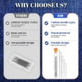 thumbnail image 4 of Large-hole Steel Sewing Needles Kit, 2026 Upgraded Stainless Steel Needles Set for Hand Sewing, 7 Size Leather Embroidery Needle with Threader for Repair Quilting (40set)Q, 4 of 7