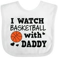 thumbnail image 3 of Inktastic I Watch Basketball with Daddy Boys Baby Bib, 3 of 4