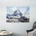 thumbnail image 1 of Farmhouse Decor Tapestry, Matterhorn Summit with Cloud Mountain Scenery Glacier Natural Beauty, Wall Hanging for Bedroom Living Room Dorm Decor, 60W X 40L Inches, Blue White Black, by Ambesonne, 1 of 2