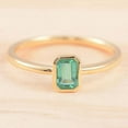 thumbnail image 2 of HeartsAndYou 1ct Green Natural Engagement Ring Bezel Set Solitaire 100% 14k SOLID Yellow Gold, 2 of 9