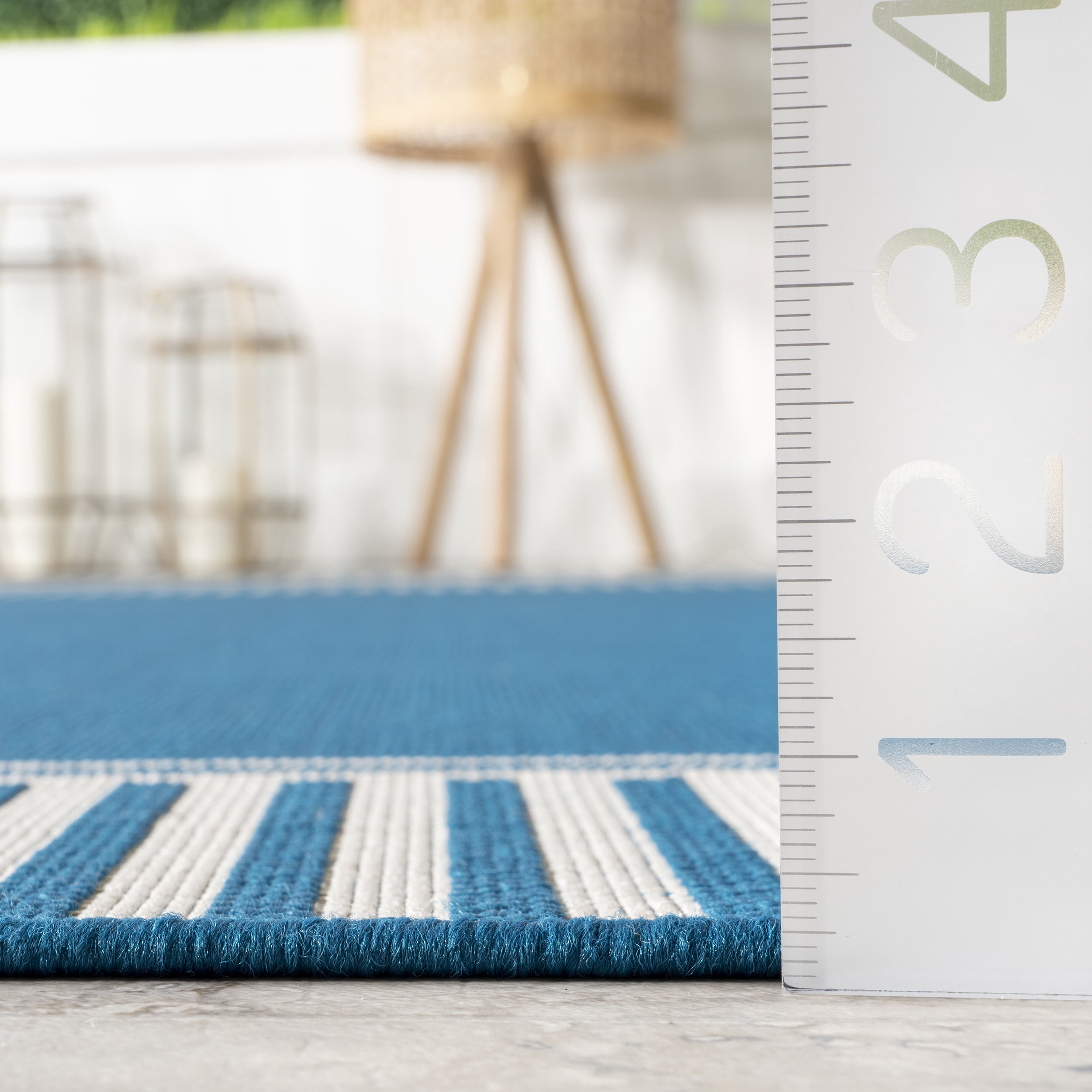 nuLOOM Asha Simple Border Indoor/Outdoor Area Rug, 8' x 10', Teal