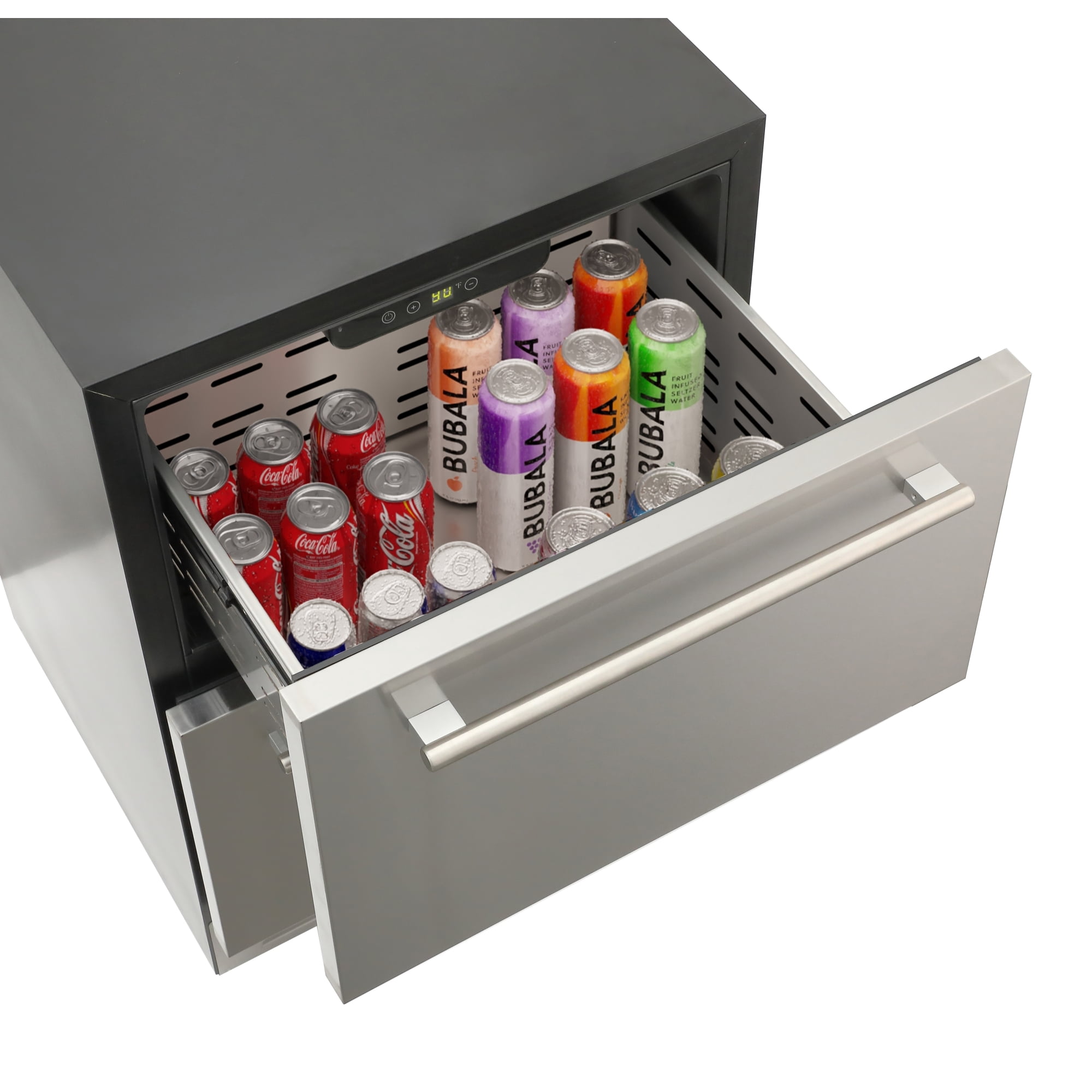 24 in.  Built-in Two-Drawer Refrigerator in Stainless-Steel (KM-OKS-RD2)