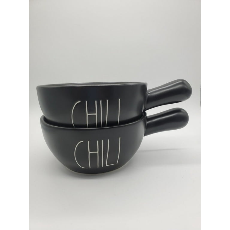 Rae Dunn CRACKERS CHEESE SPREAD Ivory Ceramic Bowl Black LL