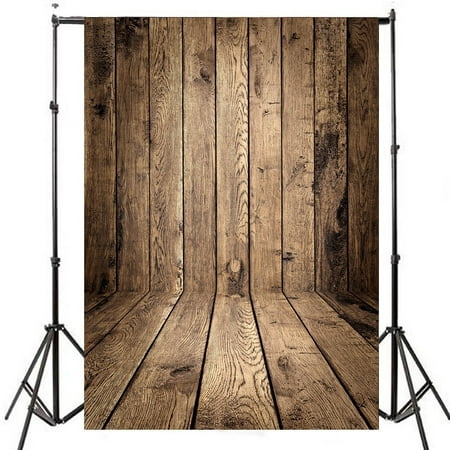 ABPHOTO Polyester 5x7ft Wooden theme With Wooden Floor Retro photography background Cloth Backdrop Photo Studio Best For Children,Newborn,Baby,Kids,Wedding,Family