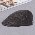 thumbnail image 3 of Happy Date Men Newsboy Cap Flat Driving Hat Newsboy Hats for Men Adjustable Flat Cap Beret Hat, 3 of 3