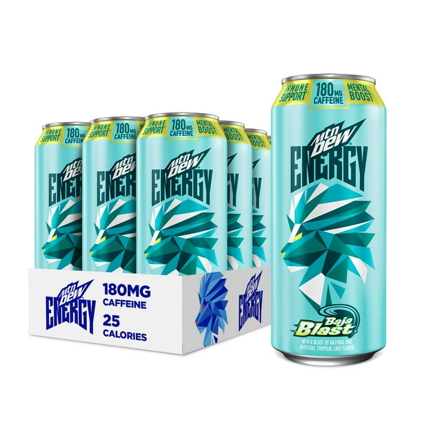 Mountain Dew Energy Baja Blast, 16 oz, 12 count