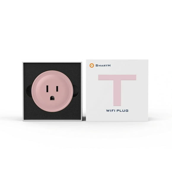 SmartH Smart Home Automation Smart WIFI Plug Compatible with IOS & Android - Pink