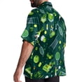 thumbnail image 3 of Tennis Men's Poplin Casual Printed Button Down Short Sleeve Summer Beach Shirts Unisex, 3 of 6
