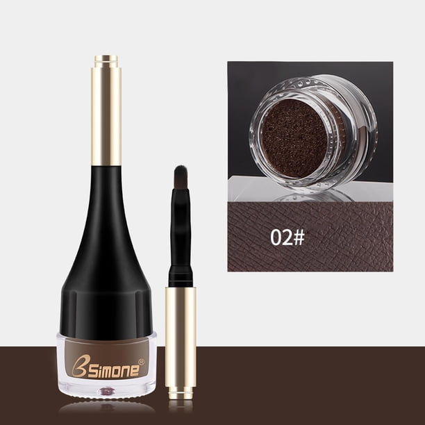 para cejas/ de maquillaje/Natural/Maquillaje/ Larga duración/profesion/Impermeable/Crema para cejas con cojín de aire para tinte de p , Café oscuro Yinane Gel para cejas