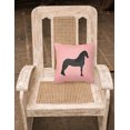 thumbnail image 2 of Carolines Treasures BB7915PW1818 Friesian Horse Pink Check Fabric Decorative Pillow, 18 x 18 in., 2 of 2