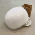 thumbnail image 2 of Lovskoo Women's Faux Fur Hat for Winter with Stretch Cossack Russian Style White Warm Cap Christmas Holiday Gift White, 2 of 3