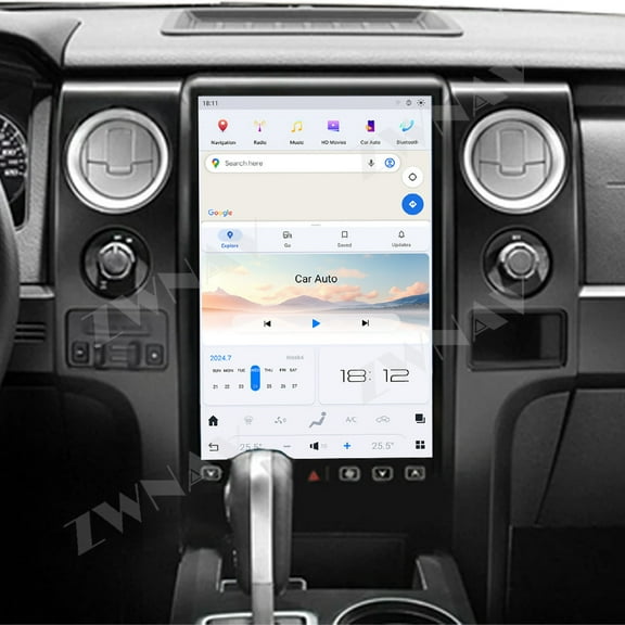 Android 13 Car Radio for Ford F150 2013 2014 Stereo Replacement Tesla Style Dash IPS Touch Screen Android Auto GPS Navigation Unit Multimedia Player 14.4 Inch