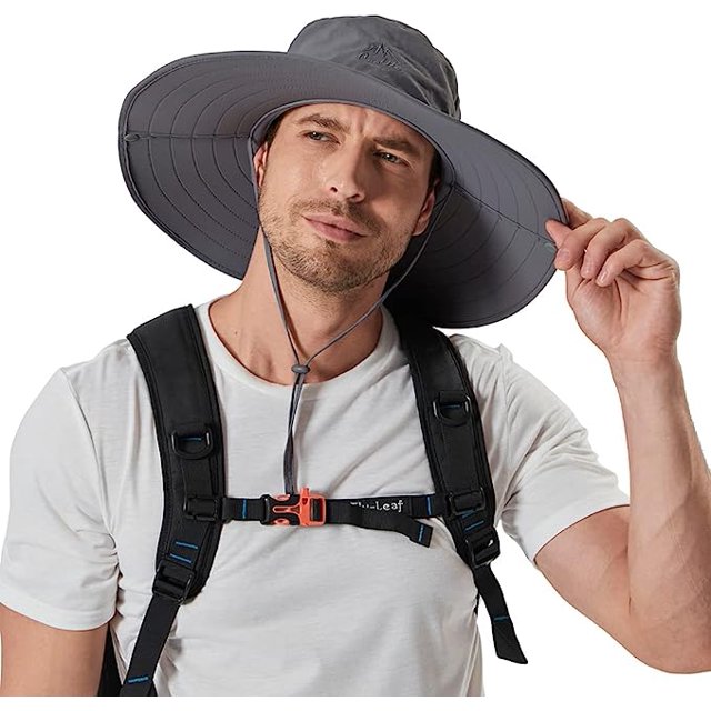 Cooltto - Sombreros para Hombre y Mujer con protección UV UPF 50+, ala Ancha, Impermeables, Transpirables para Ciclismo, Pesca, Senderismo, Golf, esc brillar Electrónica
