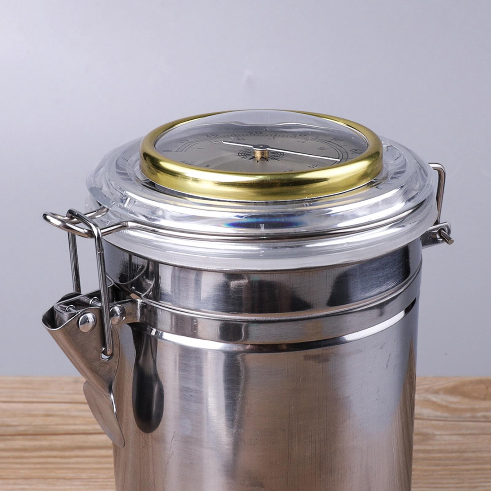Stainless Steel Jar with Hygrometer Humidifier Accessories Digital Pipe Case for