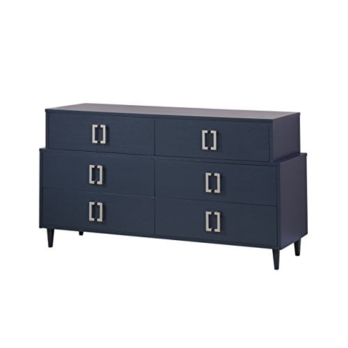 navy dresser and nightstand